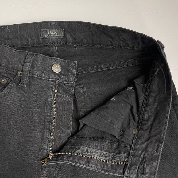 Polo Ralph Lauren Hampton Relaxed Straight Leg Jeans Mens 30x30 Black Denim - Picture 6 of 16